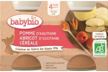 POMME ABRICOT CEREALE  2 BABYBIO