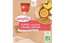 GOURDE POMME ORANGE BANANE X4