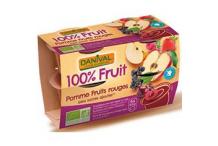 COMPOTE POMME FRUITS ROUGES X4