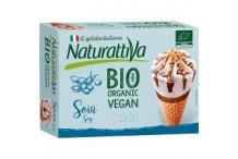 CONES DE LAIT DE SOJA AU CHOCOLAT X4