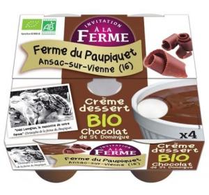 CREME DESSERT CHOCOLAT 4X100G FERME BATI