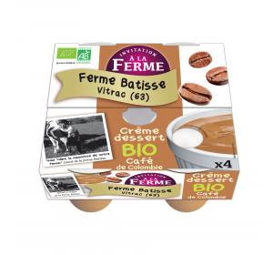 CREME DESSERT CAFE 4X100G FERME BATISSE